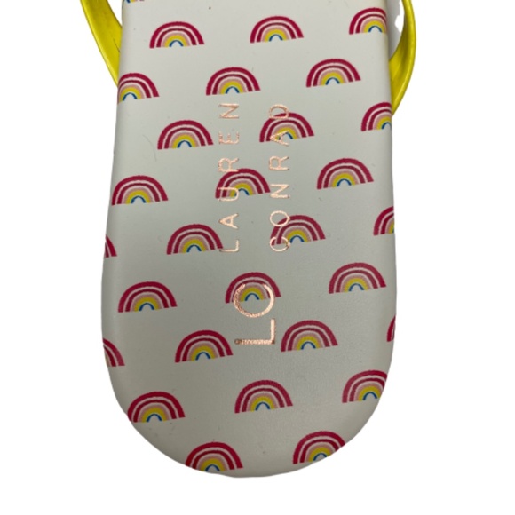 LC LAUREN CONRAD Flip Flop Sandals Rainbow Sizes 6 8 - Picture 6 of 8